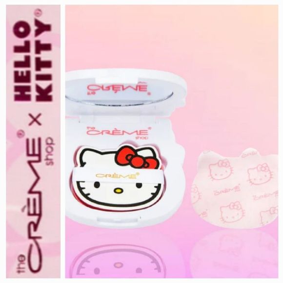 The Creme Shop X Hello Kitty Mattifying Blotting Paper Reusable Compact Mirror - Picture 2 of 7